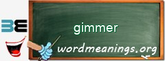 WordMeaning blackboard for gimmer